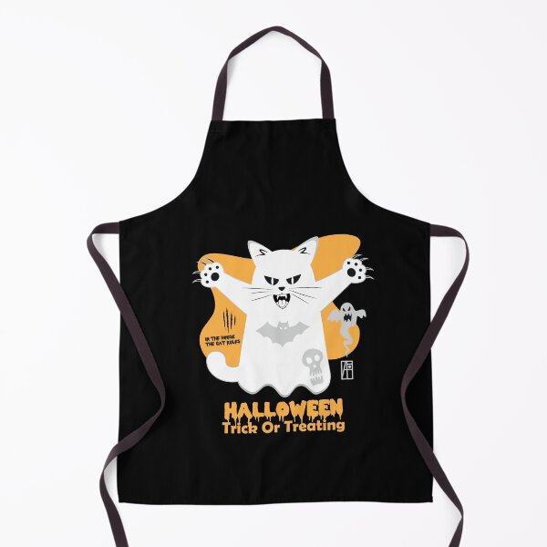 Item preview, CAT rules - Trick Or Treating for Halloween - GHOST CAT designed and sold by ArtProjectShop.
