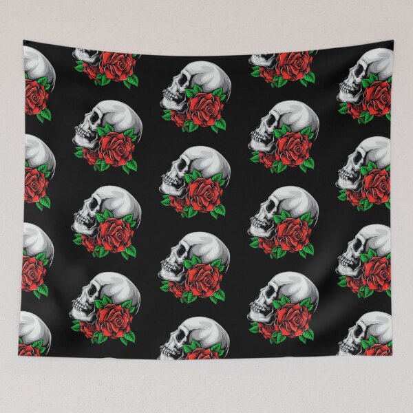 Item preview,  Skull and Rose, floral skull artwork  designed and sold by Slickskillz11.