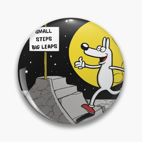 Item preview, Small steps big leaps dog on Moon designed and sold by ElLocoMus.