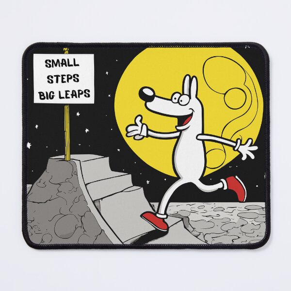Item preview, Small steps big leaps dog on Moon designed and sold by ElLocoMus.