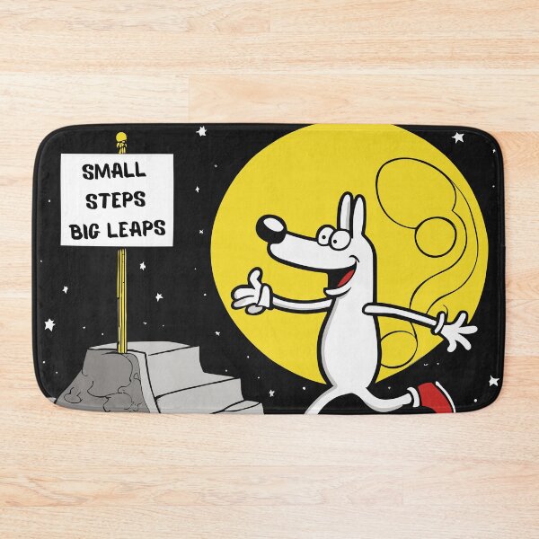 Item preview, Small steps big leaps dog on Moon designed and sold by ElLocoMus.