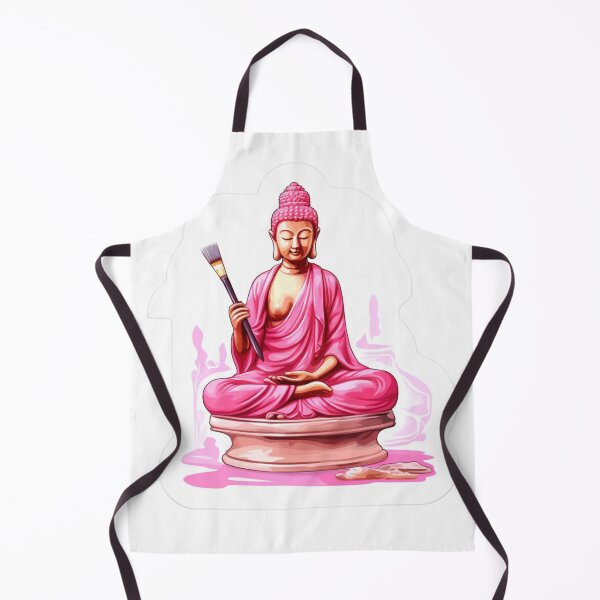 Artikelvorschau, Rosa Buddha-Statue, positiver heller Aufkleber, Heimdekoration entworfen und verkauft von MartynGrey.