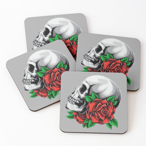 Item preview,  Skull and Rose, floral skull artwork  designed and sold by Slickskillz11.