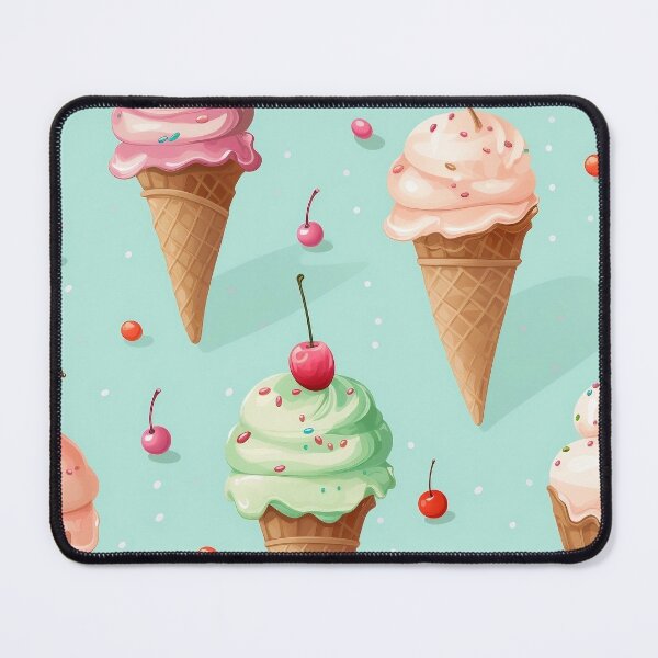 Item preview, Waffle Cone Ice Cream Seamless Pattern designed and sold by exitbird.