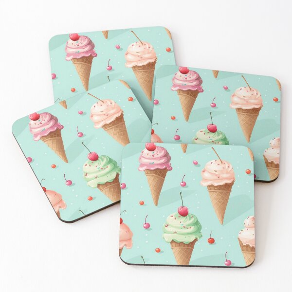 Item preview, Waffle Cone Ice Cream Seamless Pattern designed and sold by exitbird.