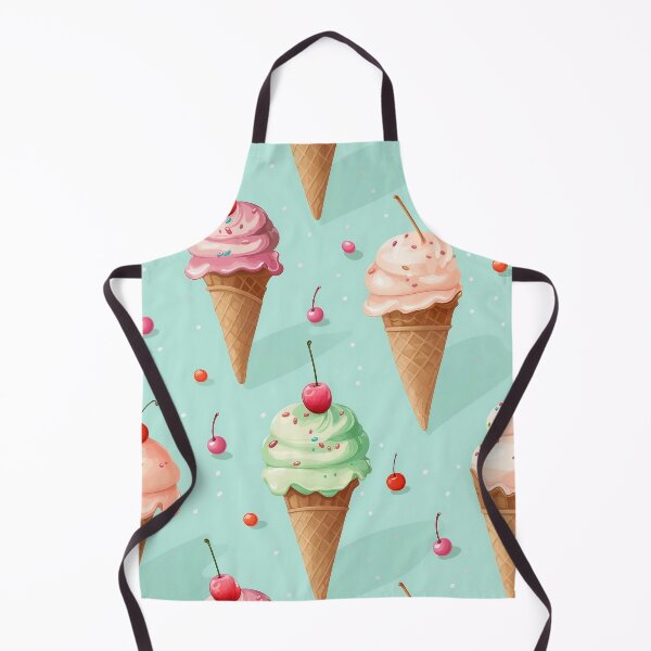 Item preview, Waffle Cone Ice Cream Seamless Pattern designed and sold by exitbird.