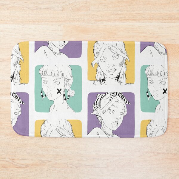 Item preview, Colorful Tattoo Girls Expressions designed and sold by earthtofabio.