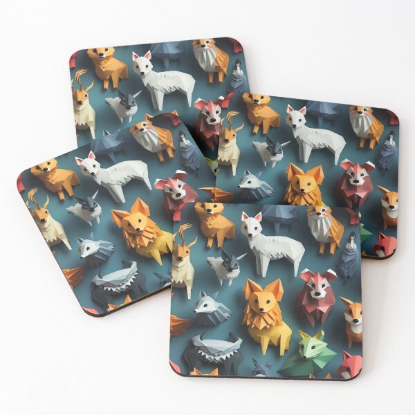 Item preview, Animal Origami Seamless Pattern designed and sold by exitbird.