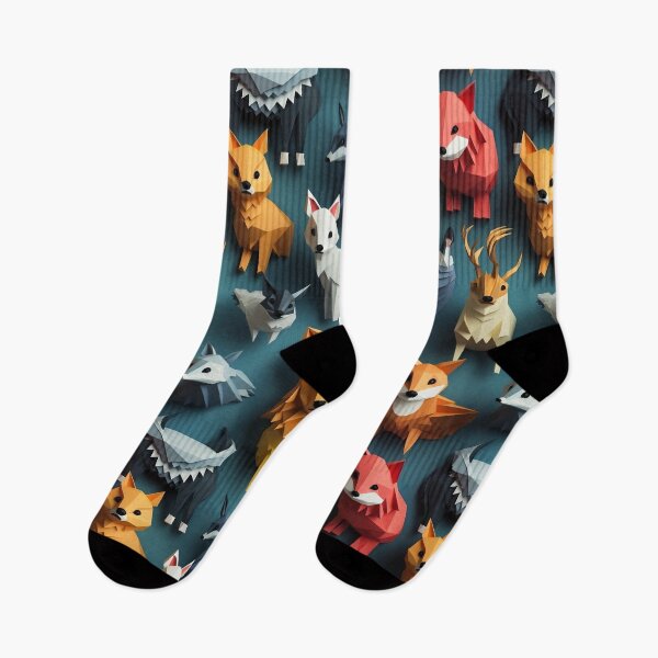 Item preview, Animal Origami Seamless Pattern designed and sold by exitbird.
