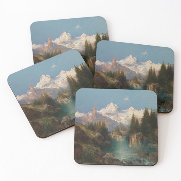 Item preview, A Snowy Mountain Range in Idaho - Thomas Moran designed and sold by tomorrowsart.