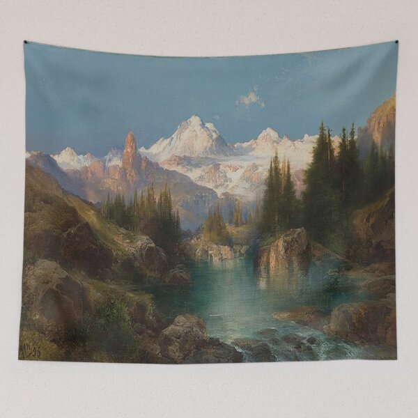 Item preview, A Snowy Mountain Range in Idaho - Thomas Moran designed and sold by tomorrowsart.