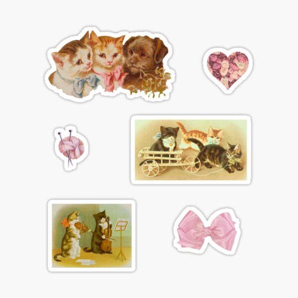 cute animals coquette sticker pack Sticker for Sale by fragmentals