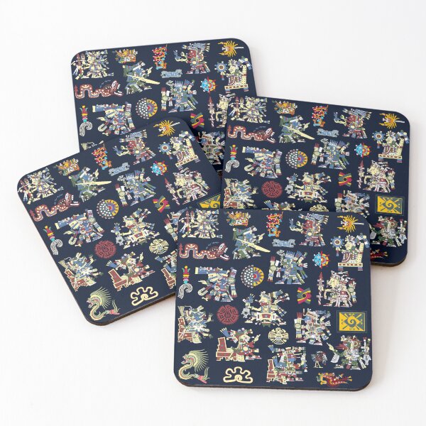 Item preview, Aztec Pantheon Square Pattern designed and sold by kernowerno.