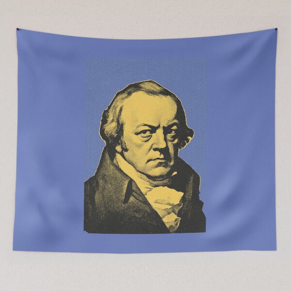 Item preview, English Poet William Blake artwork - blue, yellow  designed and sold by Litstoy.