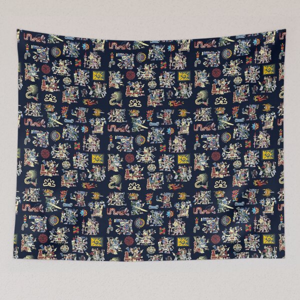 Item preview, Aztec Pantheon Square Pattern designed and sold by kernowerno.