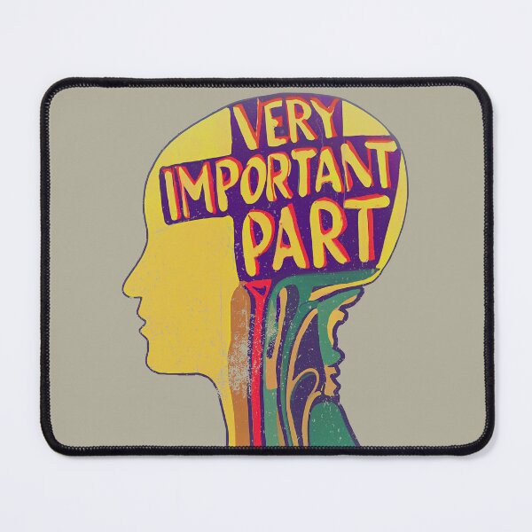 Item preview, SIlhouette head art with text "very important part" designed and sold by Time4Space.