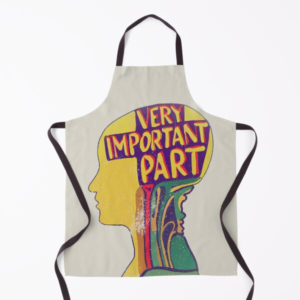 Item preview, SIlhouette head art with text "very important part" designed and sold by Time4Space.