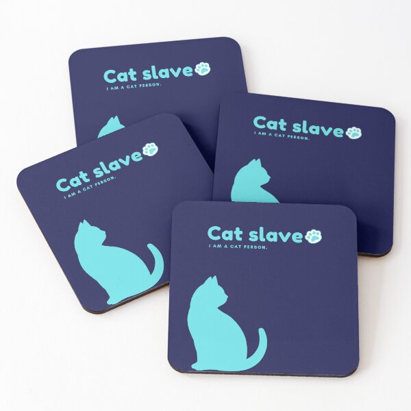 Item preview, Cat slave - I am a cat person - Blue designed and sold by mamacub.