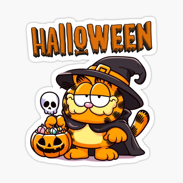 Garfield Halloween Sticker