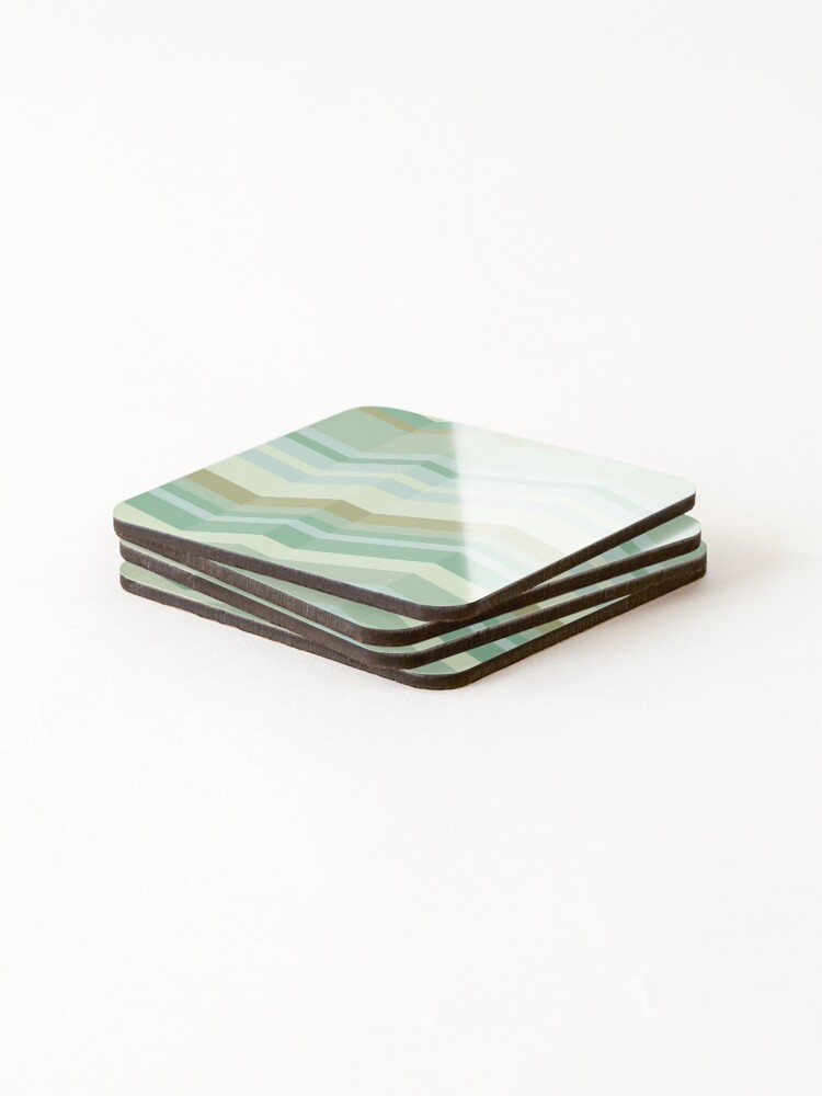 Thumbnail 4 of 5, Coasters (Set of 4), Springtime Stripes designed and sold by JRPDesign.