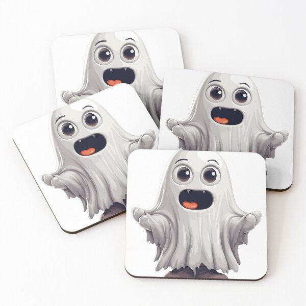 Item preview, Fantasma de dibujos animados lindo de Halloween blanco (Imagen 9/16) designed and sold by DigitalArtify.