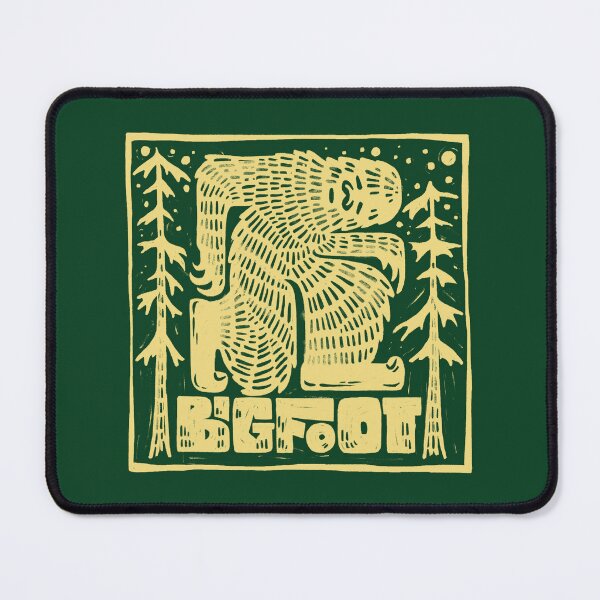 Artikelvorschau, Bigfoot Cryptid Holzschnitt-Druck entworfen und verkauft von greermiceli.