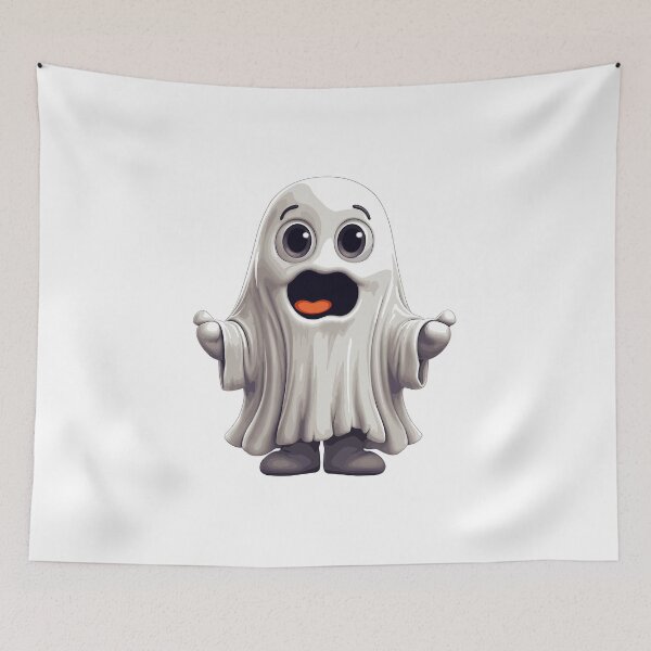Item preview, Halloween Cute Cartoon Ghost White (Image 14/16) designed and sold by DigitalArtify.