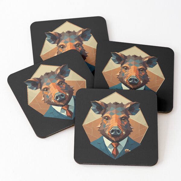 Item preview, A unique geometrical boar designed and sold by twisted-dot.