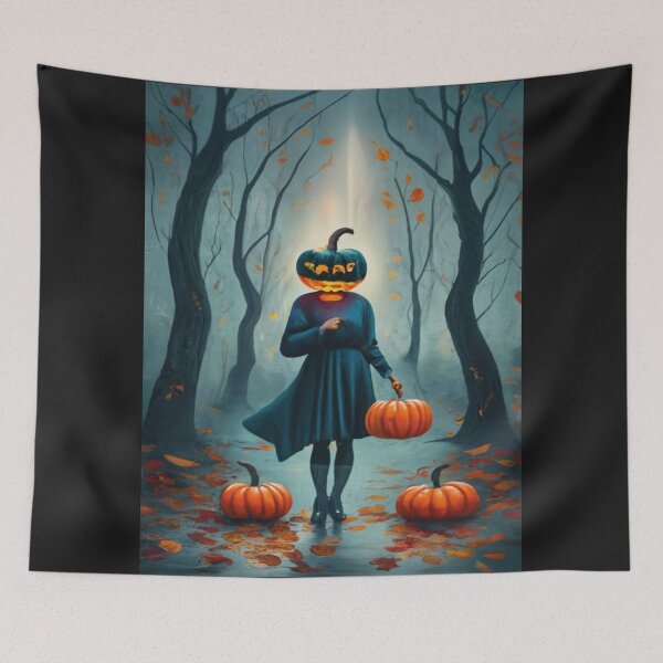 Item preview,  Scary woman with pumpkin designed and sold by LuckyFamily.