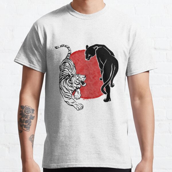 Majestic White Tiger Black Athletic T-Shirt