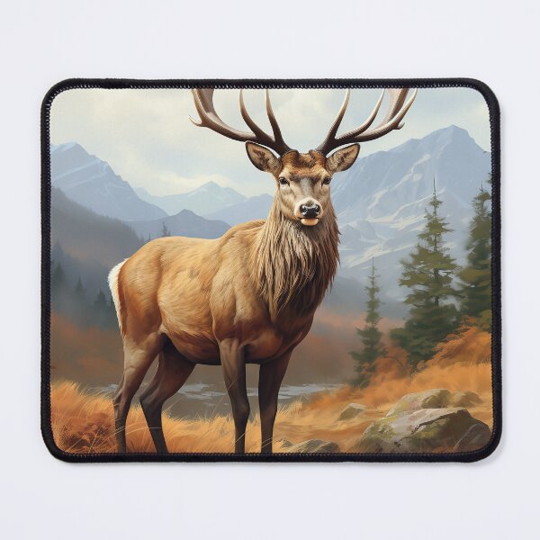 Item preview, Deer and mountains scenery designed and sold by Inktown.