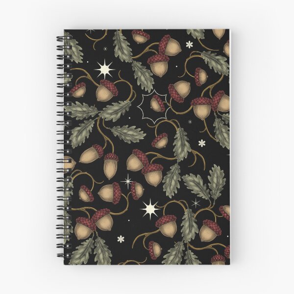 Item preview, Vintage oak acorns and abstract stars designed and sold by liiafis.
