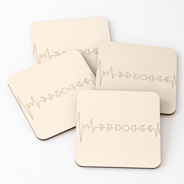 Item preview, Heartbeat Moon Phases EKG Graphic designed and sold by skullcap-prints.