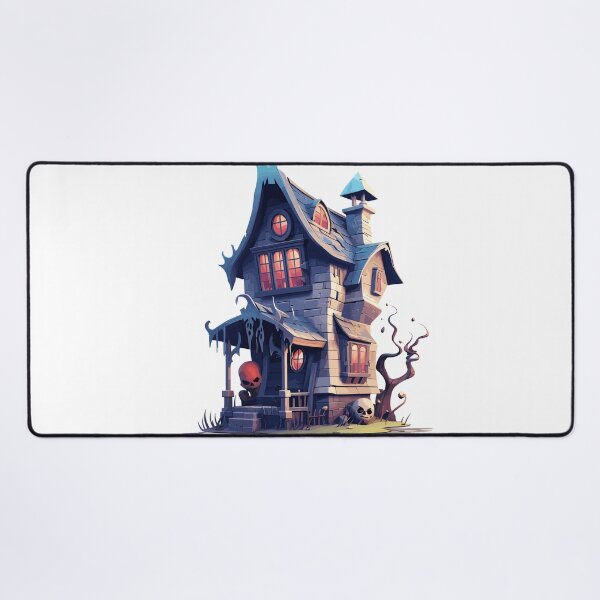 Item preview, Halloween Cute Cartoon Haunted House with Pumpkins (Image 12/20) designed and sold by DigitalArtify.
