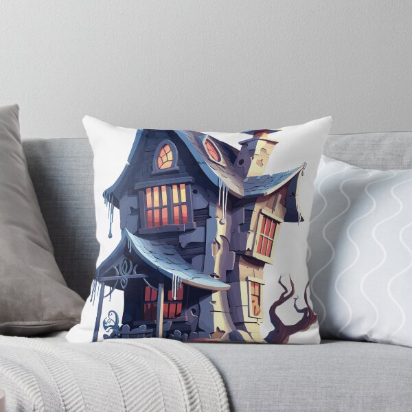 Item preview, Halloween Cute Cartoon Haunted House with Pumpkins (Image 15/20) designed and sold by DigitalArtify.