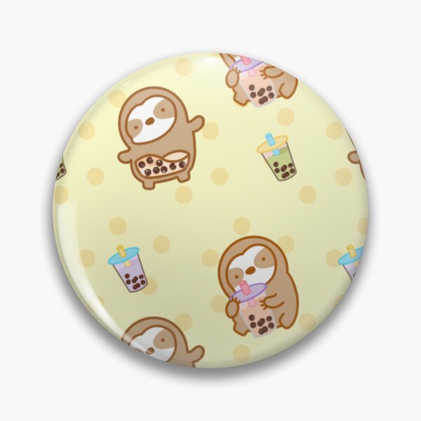 Item preview, Cute Yellow Boba Lover Sloths  designed and sold by theslothinme.