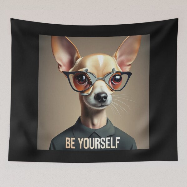 Item preview,  Charming and elegant chihuahua with glasses designed and sold by LuckyFamily.