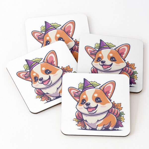 Item preview, Autumn Kawaii Corgi Dog Sticker designed and sold by Virginiia89.