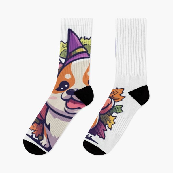 Item preview, Autumn Kawaii Corgi Dog Sticker designed and sold by Virginiia89.