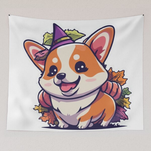 Item preview, Autumn Kawaii Corgi Dog Sticker designed and sold by Virginiia89.
