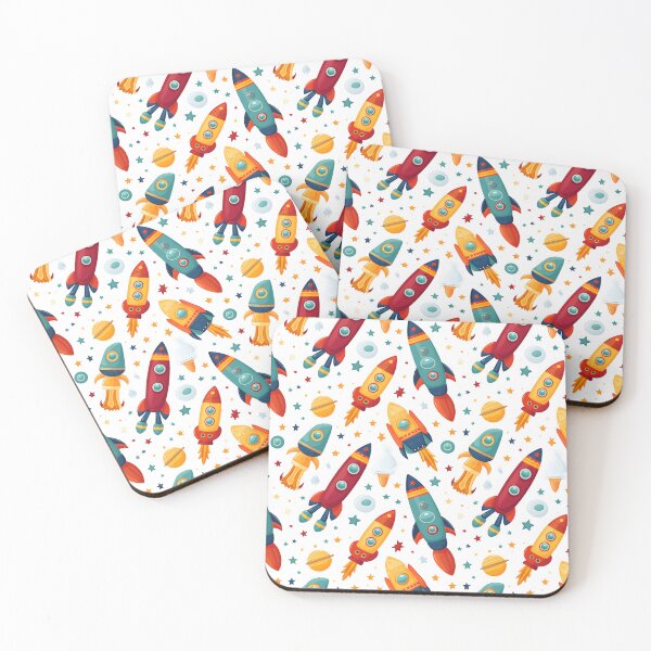 Item preview, Cartoon space shuttles with planets and stars. designed and sold by workshoot.
