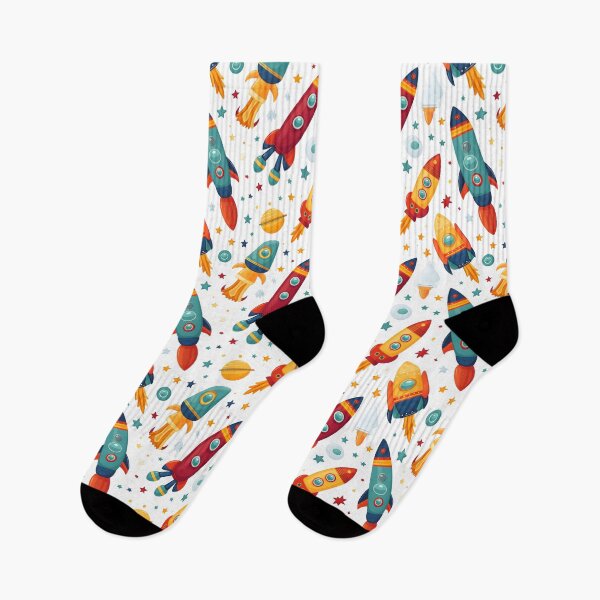 Item preview, Cartoon space shuttles with planets and stars. designed and sold by workshoot.
