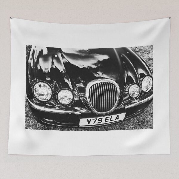 Item preview, Black and White image of a Jaguar S Type, 1986 designed and sold by Graham Cornall.