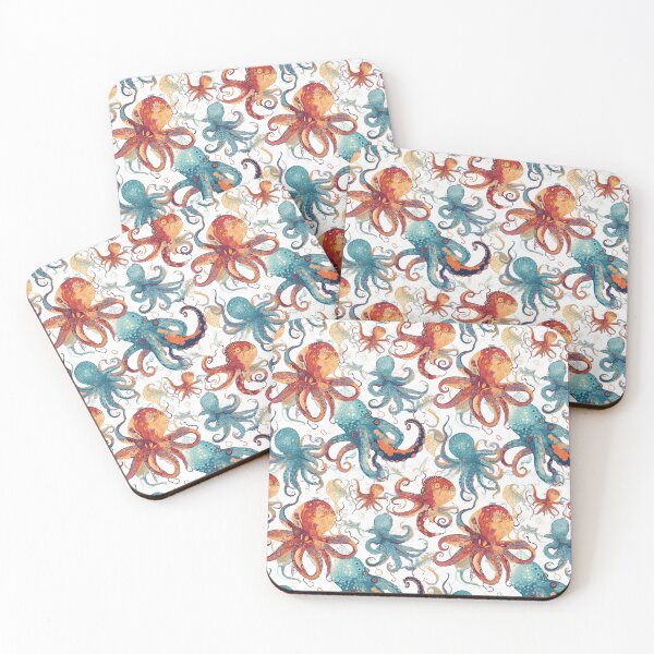 Item preview, Octopus Orange Blue designed and sold by ZodiacKat.