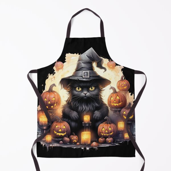 Item preview, Spooky Black Cat - Witching Hour Whiskers designed and sold by LollingLlamaLab.