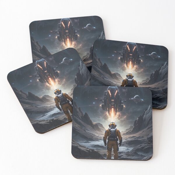 Item preview, Astronaut on alien planet - rear view designed and sold by biiid.