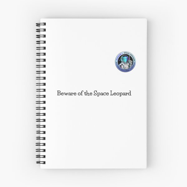 Aperçu de l'œuvre Méfiez-vous des léopards de l'espace (texte noir) créée et vendue par Funcon.