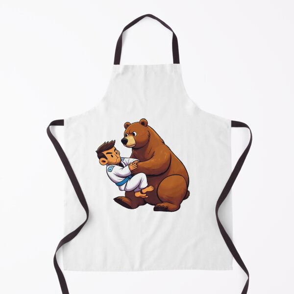 Artikelvorschau, BJJ Fighter bear cute cartoon style white gi entworfen und verkauft von Martial-Art-23.