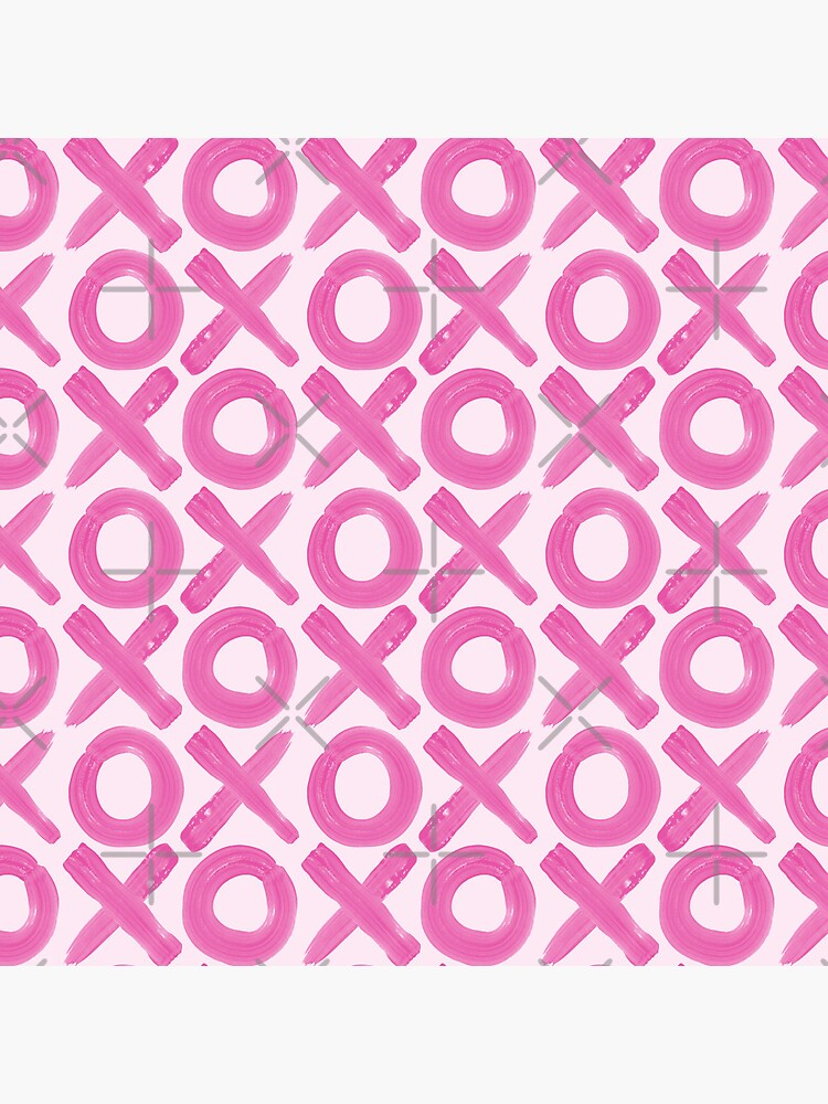 Preppy XOXO Brush Pink Poster by miavaldez