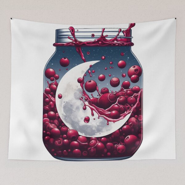Item preview, Moon in cranberry juice, Abstract Illusionism designed and sold by ComputerContent.